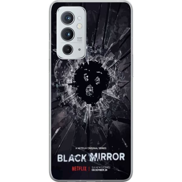 OnePlus 9RT 5G Genomskinligt Skal Black Mirror Sci-Fi Netflix Serie Dystopi Teknik Cyberpunk Mörkt TV Spelmotiv