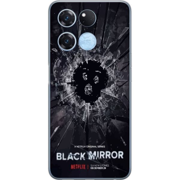 OnePlus Ace Racing Gjennomsiktig deksel Black Mirror Sci-Fi Netflix Serie Dystopi Teknologi Cyberpunk Mørkt TV Videospill Tema