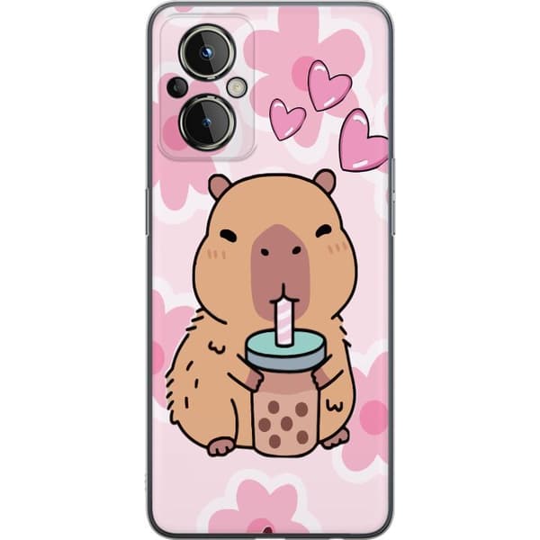 OnePlus Nord N20 5G Gjennomsiktig deksel Kawaii Capybara Hjerteanime Stil Søt Design Dyretema TikTok Populær Gave Jente