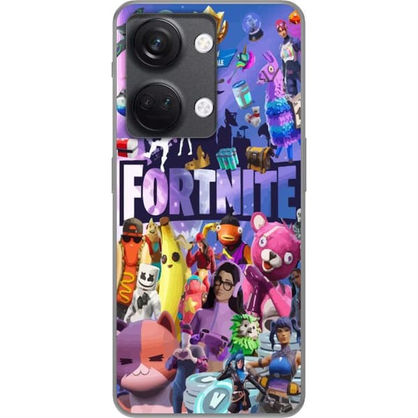 OnePlus Nord 3 Genomskinligt Skal Fortnite Skins Emotes Battle Royale Karaktärer Gamer Gamingmotiv Coolt Barn Ungdom