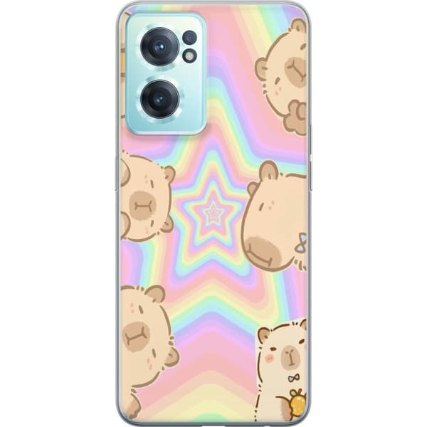 OnePlus Nord CE 2 5G Läpinäkyvä kuori Kawaii Capybara Galaxy Söpö Anime Eläin Avaruusteema Kawaii Trendi Lahja TikTok-suunnittelu