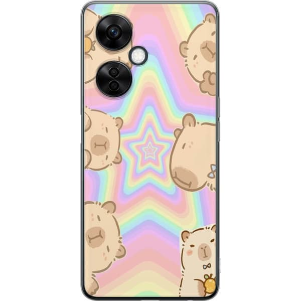 OnePlus Nord CE3 Gjennomsiktig deksel Kawaii Capybara Galaxy Søt Anime Dyr Romtema Kawaii Trend Gave TikTok Design