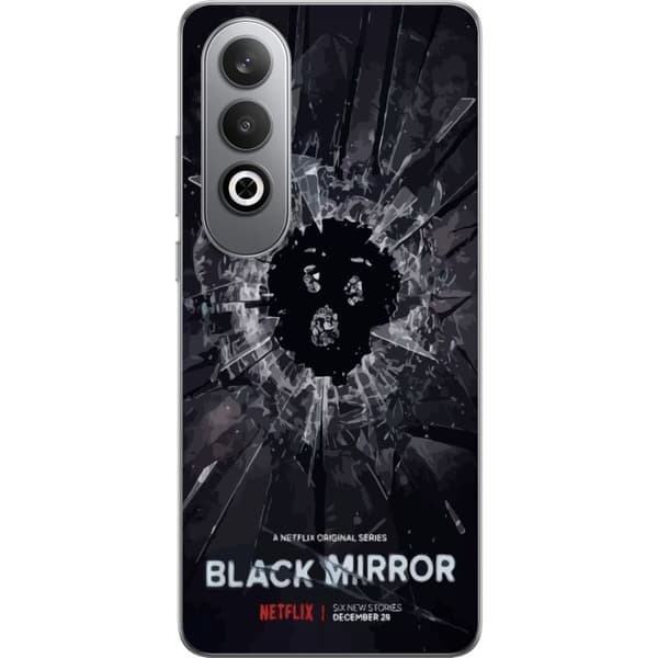 OnePlus Nord CE4 Genomskinligt Skal Black Mirror Sci-Fi Netflix Serie Dystopi Teknik Cyberpunk Mörkt TV Spelmotiv