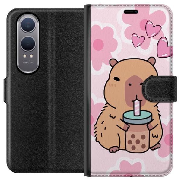 OnePlus Nord CE4 Lite Lompakkokotelo Kawaii Capybara Sydän Anime-tyyli Söpö Suunnittelu Eläinaihe TikTok Suosittu Lahja Tyttö