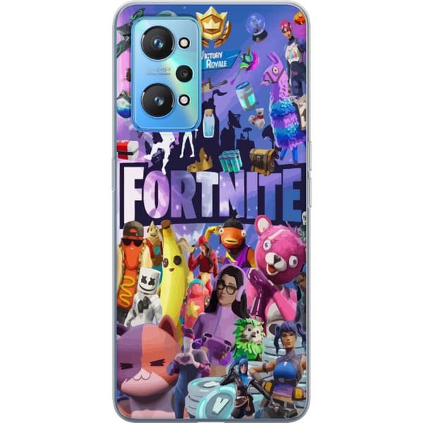 Realme GT Neo2 Gennemsigtig cover Fortnite Skins Emotes Battle Royale Karakterer Gamer Gamingtema Fed Børn Unge