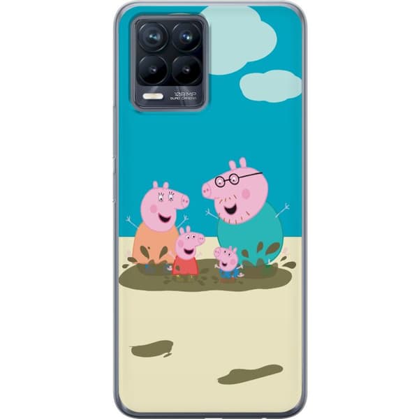 Realme 8 Läpinäkyvä kuori Greta Possu Perhe Jori Mutapuro Lasten Kuva Sarja Suosittu Lasten Hahmo Ilo