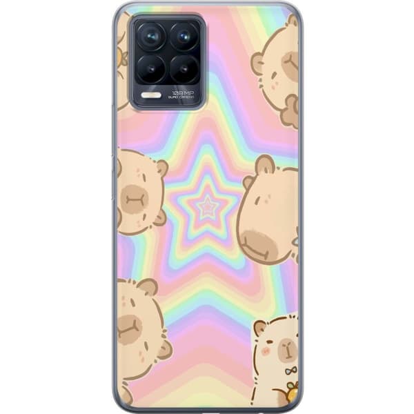 Realme 8 Gennemsigtig cover Kawaii Capybara Galaxy Sød Anime Dyr Rummotiv Kawaii Trend Gave TikTok Design
