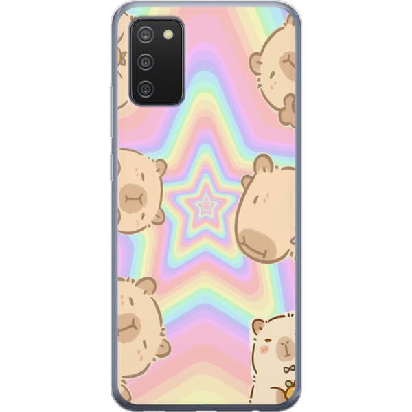 Samsung Galaxy A02s Läpinäkyvä kuori Kawaii Capybara Galaxy Söpö Anime Eläin Avaruusteema Kawaii Trendi Lahja TikTok-suunnittelu