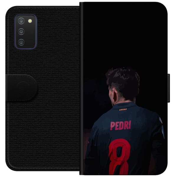 Samsung Galaxy A03s Lommeboketui Pedri FC Barcelona Fotball Spansk Midtbanespiller Mål Sportsmotivasjon Fans Barn Ungdom