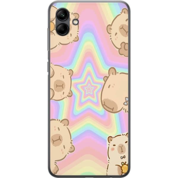 Samsung Galaxy A05 Läpinäkyvä kuori Kawaii Capybara Galaxy Söpö Anime Eläin Avaruusteema Kawaii Trendi Lahja TikTok-suunnittelu