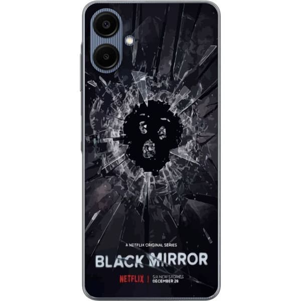 Samsung Galaxy A06 Gjennomsiktig deksel Black Mirror Sci-Fi Netflix Serie Dystopi Teknologi Cyberpunk Mørkt TV Videospill Tema
