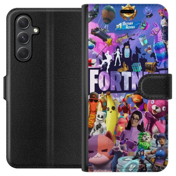 Samsung Galaxy A05s Lompakkokotelo Fortnite Skins Emotes Battle Royale Hahmot Gamer Peliteema Siisti Lapset Nuoret