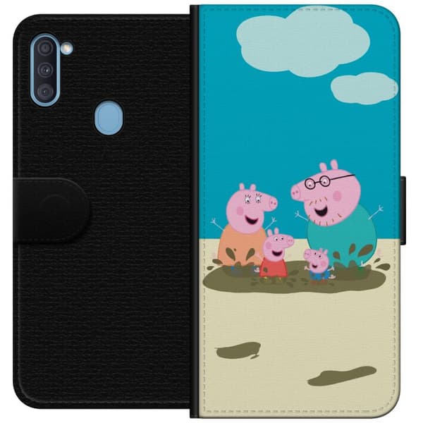 Samsung Galaxy A11 Lommeboketui Greta Gris Familien Georg Lerøl Barne Motiv Serie Populær Barnekarakter Glede