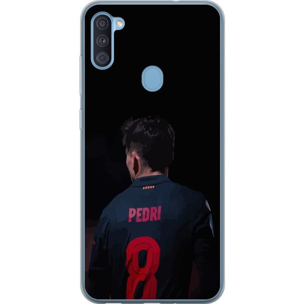 Samsung Galaxy A11 Gjennomsiktig deksel Pedri FC Barcelona Fotball Spansk Midtbanespiller Mål Sportsmotivasjon Fans Barn Ungdom