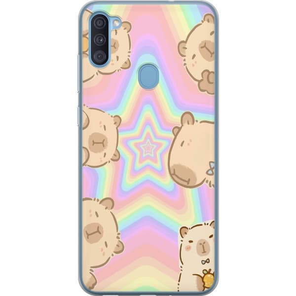 Samsung Galaxy A11 Gjennomsiktig deksel Kawaii Capybara Galaxy Søt Anime Dyr Romtema Kawaii Trend Gave TikTok Design