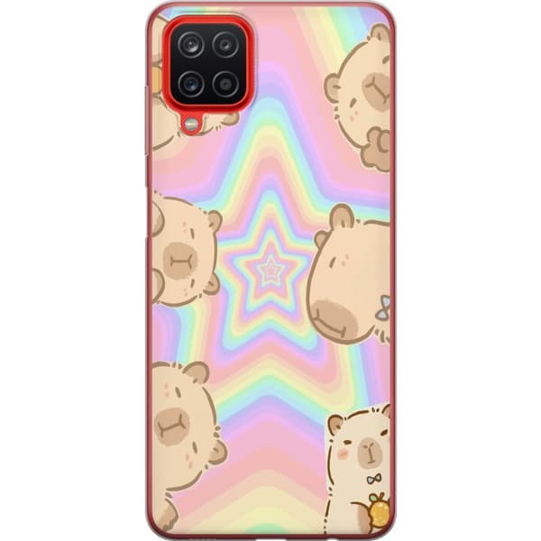 Samsung Galaxy A12 Genomskinligt Skal Kawaii Capybara Galaxy Söt Anime Djur Rymdmotiv Kawaii Trend Present TikTok Design