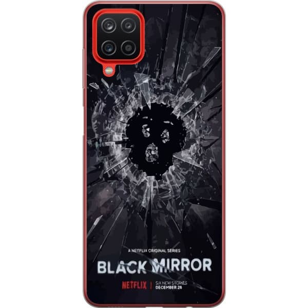 Samsung Galaxy A12 Gennemsigtig cover Black Mirror Sci-Fi Netflix Serie Dystopi Teknologi Cyberpunk Mørkt TV Videospil Tema
