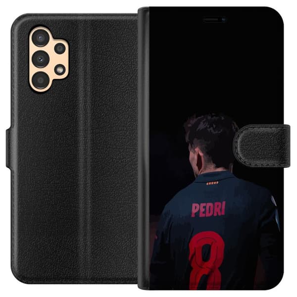 Samsung Galaxy A13 Lommeboketui Pedri FC Barcelona Fotball Spansk Midtbanespiller Mål Sportsmotivasjon Fans Barn Ungdom