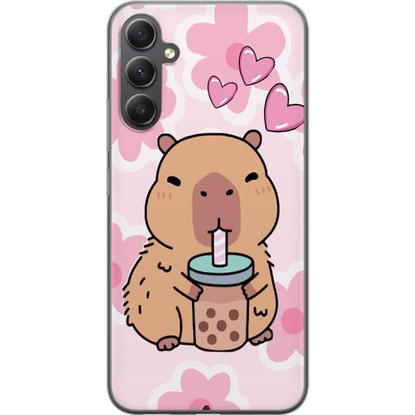 Samsung Galaxy A15 5G Läpinäkyvä kuori Kawaii Capybara Sydän Anime-tyyli Söpö Suunnittelu Eläinaihe TikTok Suosittu Lahja Tyttö