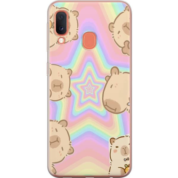 Samsung Galaxy A20e Gjennomsiktig deksel Kawaii Capybara Galaxy Søt Anime Dyr Romtema Kawaii Trend Gave TikTok Design
