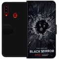 Miniatyrbilde 1 av 3: Samsung Galaxy A20s Lommeboketui Black Mirror Sci-Fi Netflix Serie Dystopi Teknologi Cyberpunk Mørkt TV Videospill Tema