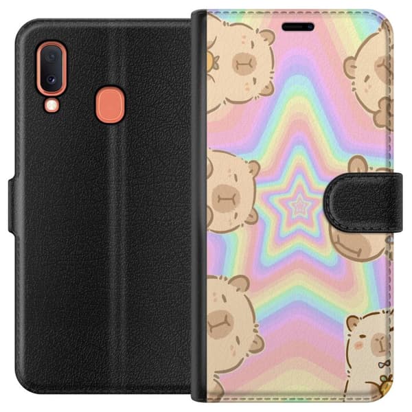 Samsung Galaxy A20e Lommeboketui Kawaii Capybara Galaxy Søt Anime Dyr Romtema Kawaii Trend Gave TikTok Design