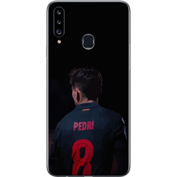 Samsung Galaxy A20s Gjennomsiktig deksel Pedri FC Barcelona Fotball Spansk Midtbanespiller Mål Sportsmotivasjon Fans Barn Ungdom