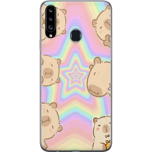 Samsung Galaxy A20s Gjennomsiktig deksel Kawaii Capybara Galaxy Søt Anime Dyr Romtema Kawaii Trend Gave TikTok Design