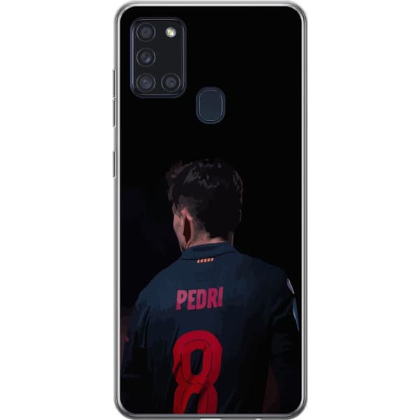 Samsung Galaxy A21s Gjennomsiktig deksel Pedri FC Barcelona Fotball Spansk Midtbanespiller Mål Sportsmotivasjon Fans Barn Ungdom
