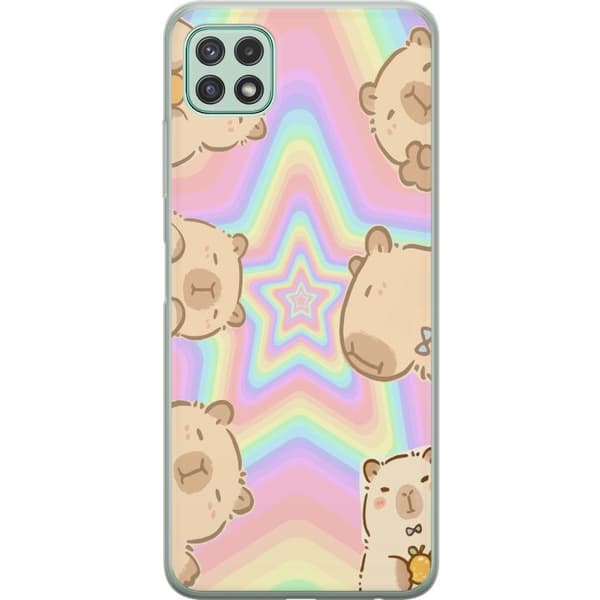 Samsung Galaxy A22 5G Gjennomsiktig deksel Kawaii Capybara Galaxy Søt Anime Dyr Romtema Kawaii Trend Gave TikTok Design