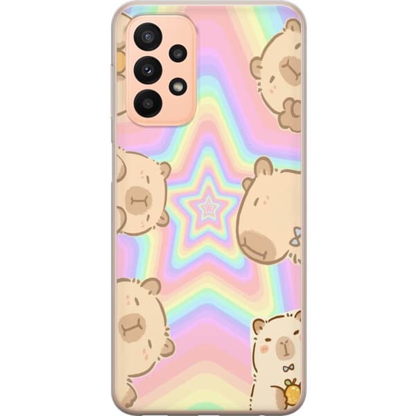 Samsung Galaxy A23 5G Gennemsigtig cover Kawaii Capybara Galaxy Sød Anime Dyr Rummotiv Kawaii Trend Gave TikTok Design