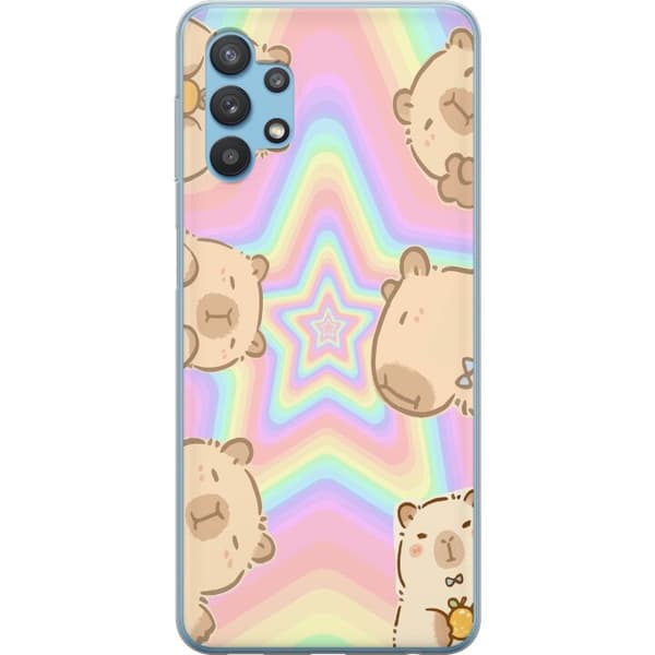 Samsung Galaxy A32 5G Gennemsigtig cover Kawaii Capybara Galaxy Sød Anime Dyr Rummotiv Kawaii Trend Gave TikTok Design