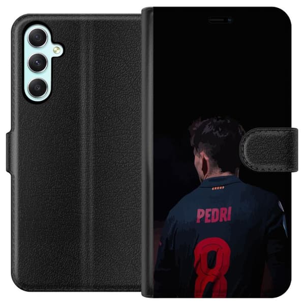 Samsung Galaxy A34 Tegnebogsetui Pedri FC Barcelona Fodbold Spansk Midtbanespiller Mål Sportsmotivation Fans Børn Ungdom