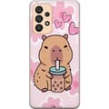 Miniatyrbillede 1 af 3: Samsung Galaxy A33 5G Gennemsigtig cover Kawaii Capybara Hjerte Anime Stil Sød Design Dyremotiv TikTok Populær Gave Pige