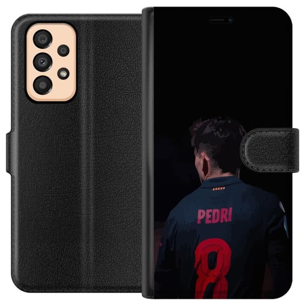 Samsung Galaxy A33 5G Tegnebogsetui Pedri FC Barcelona Fodbold Spansk Midtbanespiller Mål Sportsmotivation Fans Børn Ungdom