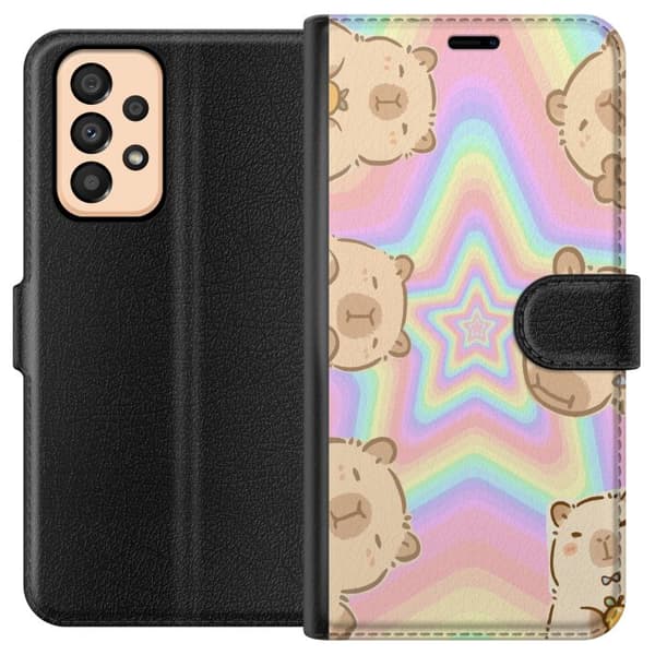 Samsung Galaxy A33 5G Tegnebogsetui Kawaii Capybara Galaxy Sød Anime Dyr Rummotiv Kawaii Trend Gave TikTok Design