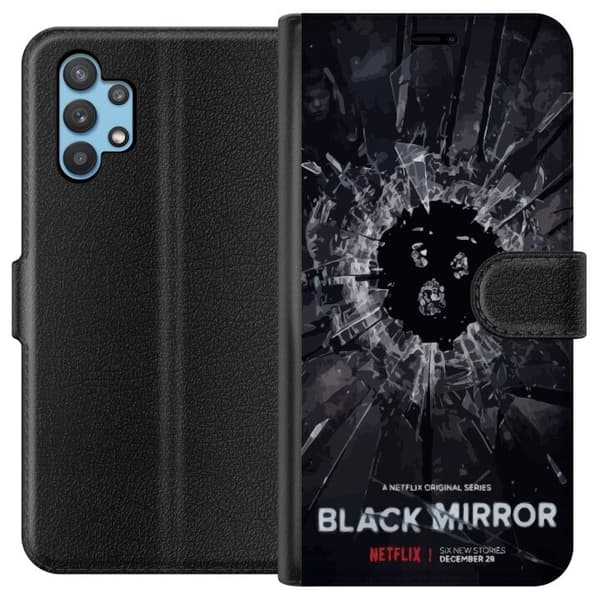 Samsung Galaxy A32 5G Tegnebogsetui Black Mirror Sci-Fi Netflix Serie Dystopi Teknologi Cyberpunk Mørkt TV Videospil Tema