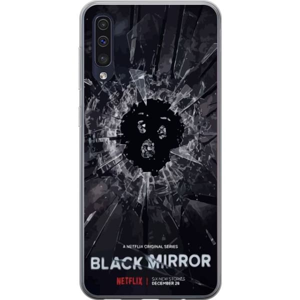 Samsung Galaxy A50 Gennemsigtig cover Black Mirror Sci-Fi Netflix Serie Dystopi Teknologi Cyberpunk Mørkt TV Videospil Tema