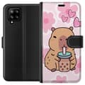 Miniatyrbillede 1 af 3: Samsung Galaxy A42 5G Tegnebogsetui Kawaii Capybara Hjerte Anime Stil Sød Design Dyremotiv TikTok Populær Gave Pige