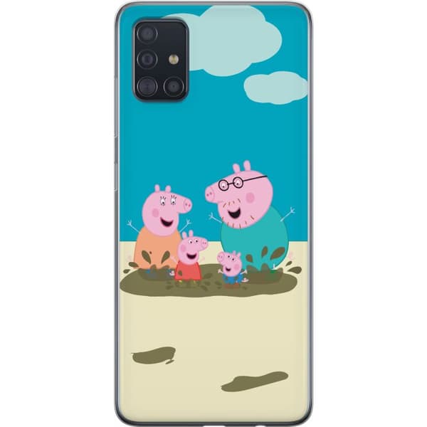 Samsung Galaxy A51 Läpinäkyvä kuori Greta Possu Perhe Jori Mutapuro Lasten Kuva Sarja Suosittu Lasten Hahmo Ilo