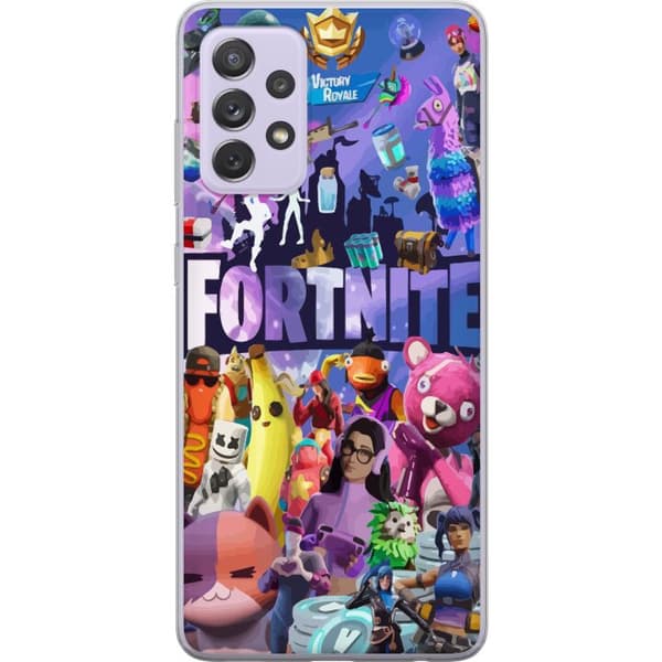 Samsung Galaxy A52s 5G Genomskinligt Skal Fortnite Skins Emotes Battle Royale Karaktärer Gamer Gamingmotiv Coolt Barn Ungdom