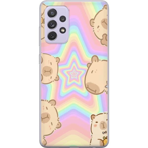 Samsung Galaxy A52s 5G Läpinäkyvä kuori Kawaii Capybara Galaxy Söpö Anime Eläin Avaruusteema Kawaii Trendi Lahja TikTok-suunnittelu