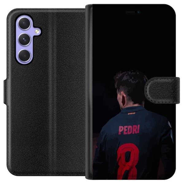 Samsung Galaxy A54 Tegnebogsetui Pedri FC Barcelona Fodbold Spansk Midtbanespiller Mål Sportsmotivation Fans Børn Ungdom