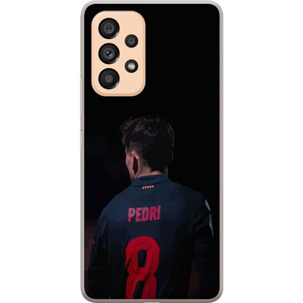 Samsung Galaxy A53 5G Genomskinligt Skal Pedri FC Barcelona Fotboll Spansk Mittfältare Mål Sportmotiv Fans Barn Ungdom