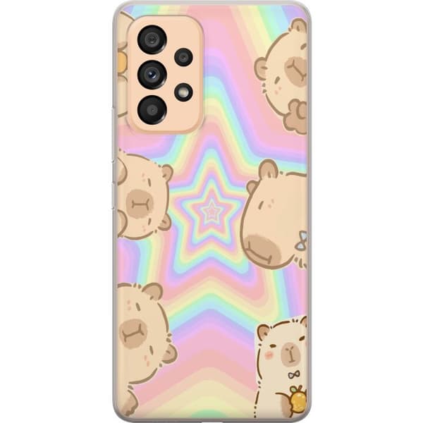 Samsung Galaxy A53 5G Gennemsigtig cover Kawaii Capybara Galaxy Sød Anime Dyr Rummotiv Kawaii Trend Gave TikTok Design