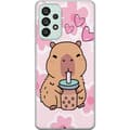 Miniatyrbilde 1 av 3: Samsung Galaxy A73 5G Gjennomsiktig deksel Kawaii Capybara Hjerteanime Stil Søt Design Dyretema TikTok Populær Gave Jente