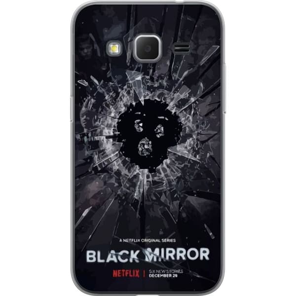 Samsung Galaxy Core Prime Gjennomsiktig deksel Black Mirror Sci-Fi Netflix Serie Dystopi Teknologi Cyberpunk Mørkt TV Videospill Tema