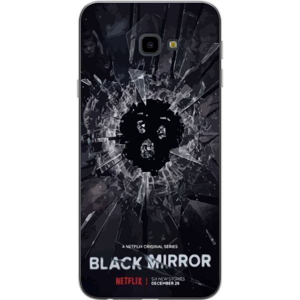 Samsung Galaxy J4+ Gjennomsiktig deksel Black Mirror Sci-Fi Netflix Serie Dystopi Teknologi Cyberpunk Mørkt TV Videospill Tema
