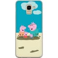Pikkukuva 1 / 3: Samsung Galaxy J6 Läpinäkyvä kuori Greta Possu Perhe Jori Mutapuro Lasten Kuva Sarja Suosittu Lasten Hahmo Ilo