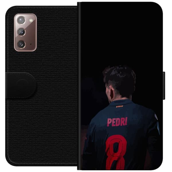 Samsung Galaxy Note20 Tegnebogsetui Pedri FC Barcelona Fodbold Spansk Midtbanespiller Mål Sportsmotivation Fans Børn Ungdom